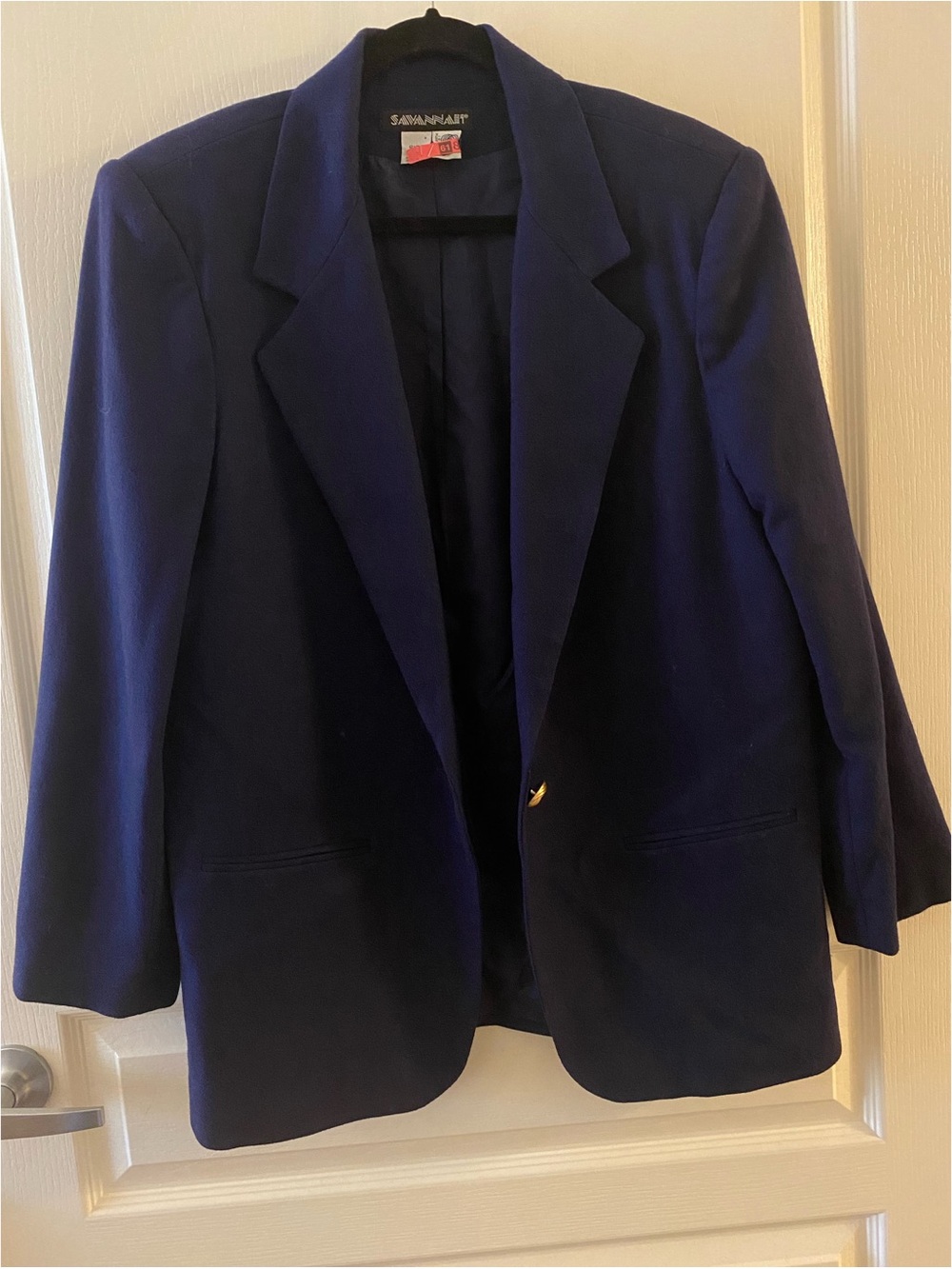 VINTAGE Women’s Structured Wool Blazer in Dark Purple